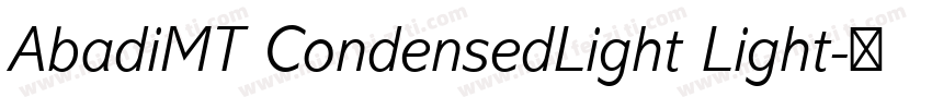 AbadiMT CondensedLight Light字体转换